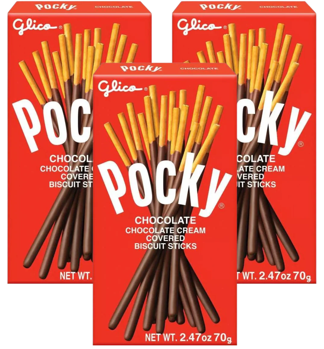 Pocky Chocolate Cream Biscuit Sticks (3 Pack)