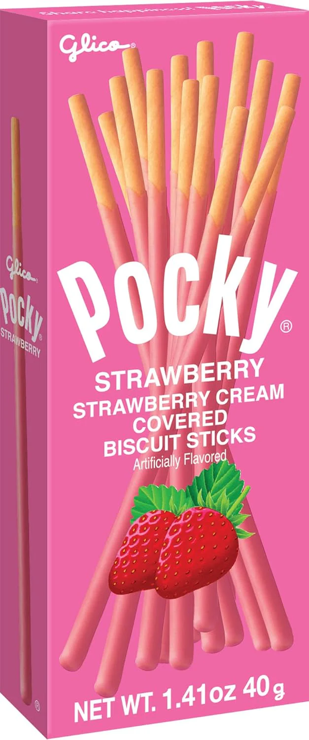 Pocky Strawberry Cream Covered Biscuit Sticks (20 CT) - Image 2