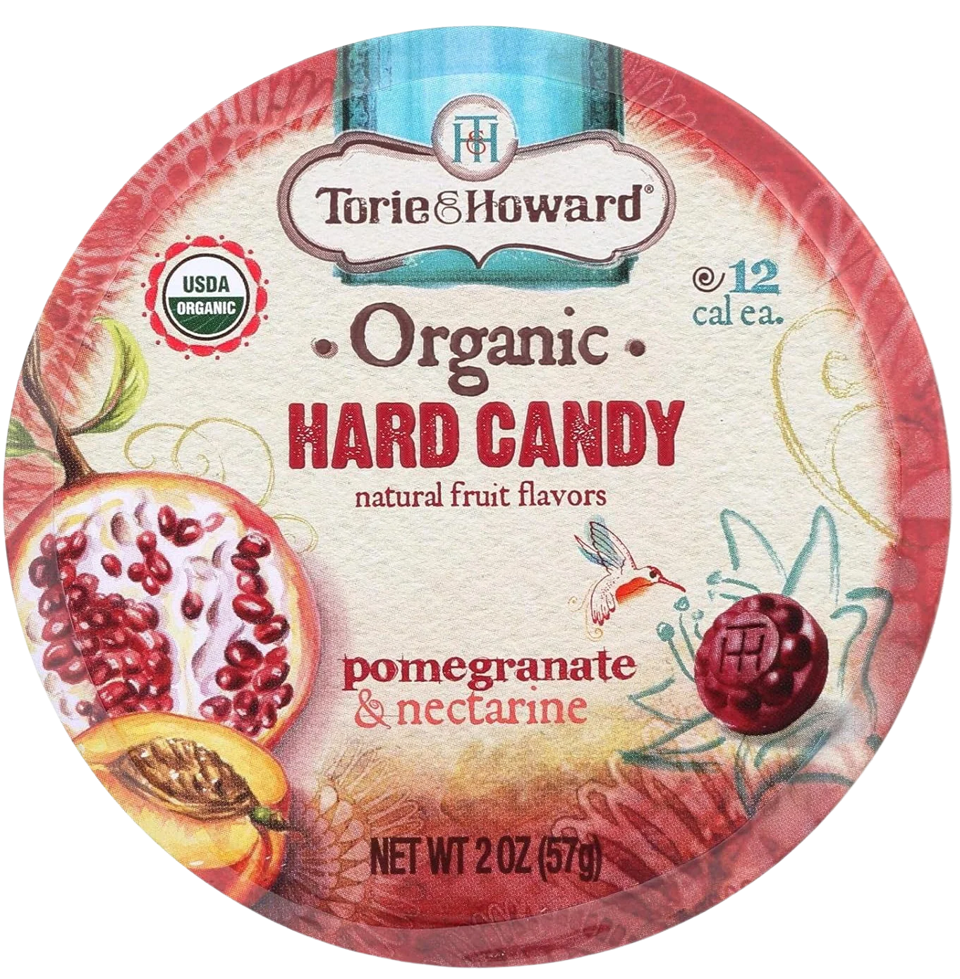 Organic Pomegranate Nectarine Candy Tin
