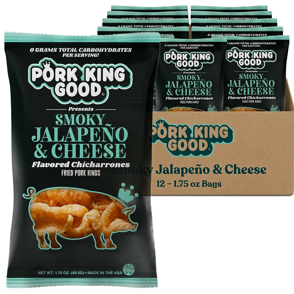 Pork King Good Smoky Jalapeno & Cheese Rinds (12 CT)