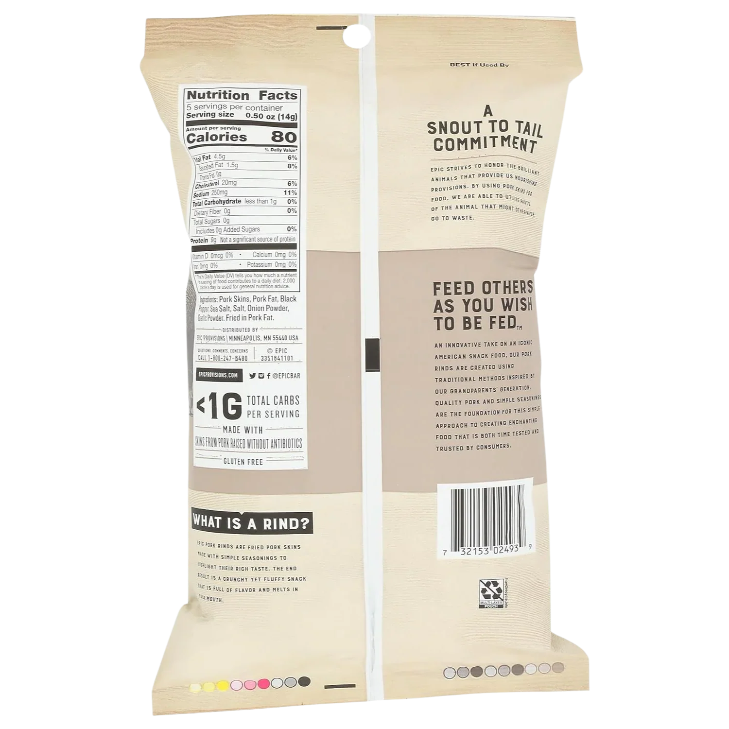 Sea Salt & Pepper Pork Rinds - Image 2