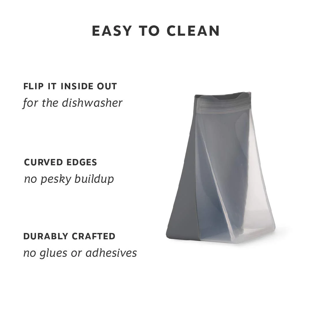 Silicone Bag Stand Up - Charcoal 36 oz - Image 3