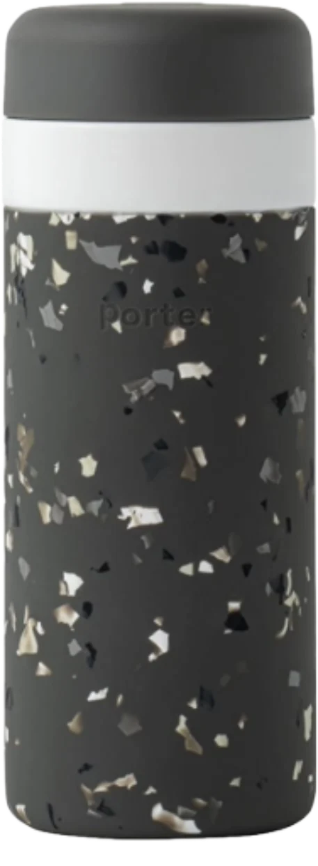 Porter Insulated Ceramic Large Bottle 16oz - Terrazzo Charcoal