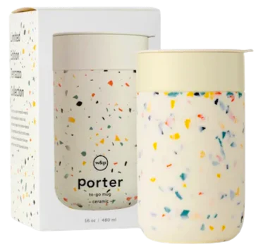 Ceramic Travel Mug - 16oz - Terrazzo Cream