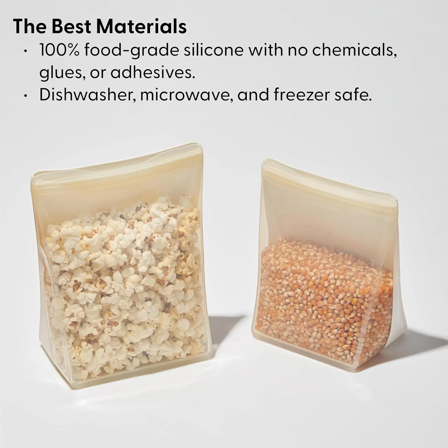 50oz Reusable Silicone Stand Up Storage Bag - Slate - Image 2