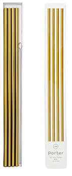 Porter Straw - 10" (Set of 4 Metal Straws w/Cleaner) - Gold