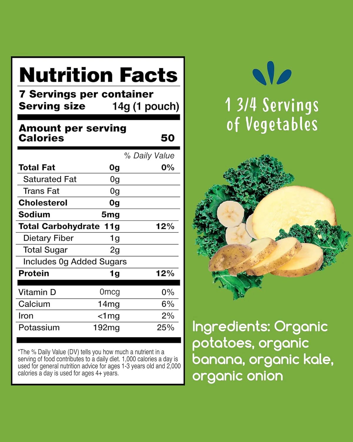 Potato Kale Mash Baby Food (7 Pouches) - Image 3