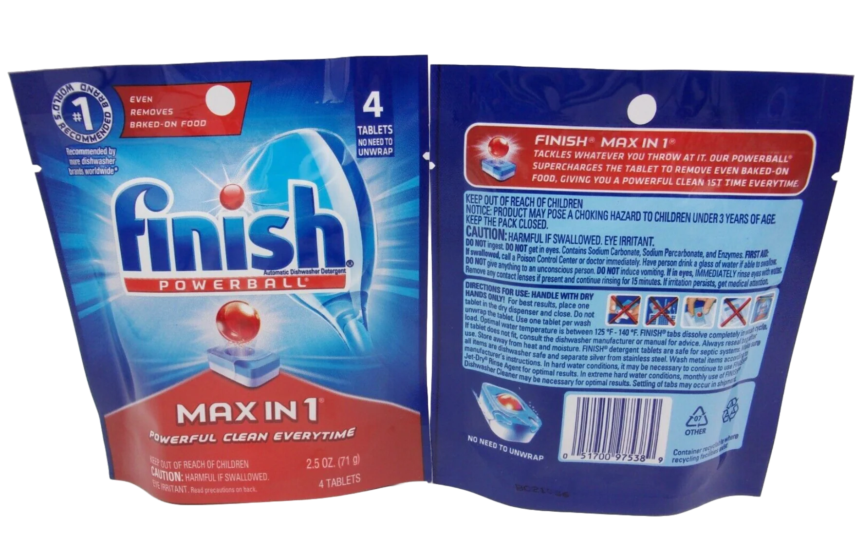 Powerball Automatic Dishwasher Detergent Max In 1 (4 tablets) - Image 2