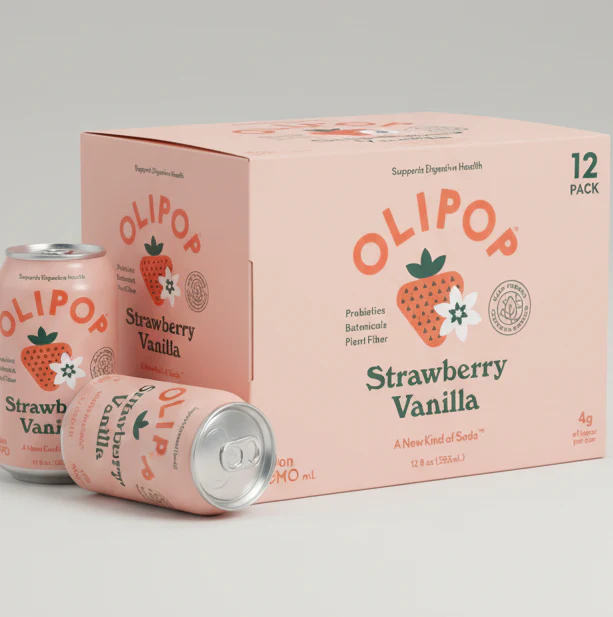 Prebiotic Soda - Strawberry Vanilla (12 Pack) - Image 5