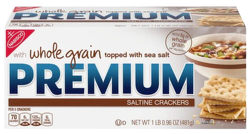 Premium Whole Grain Saltine Crackers