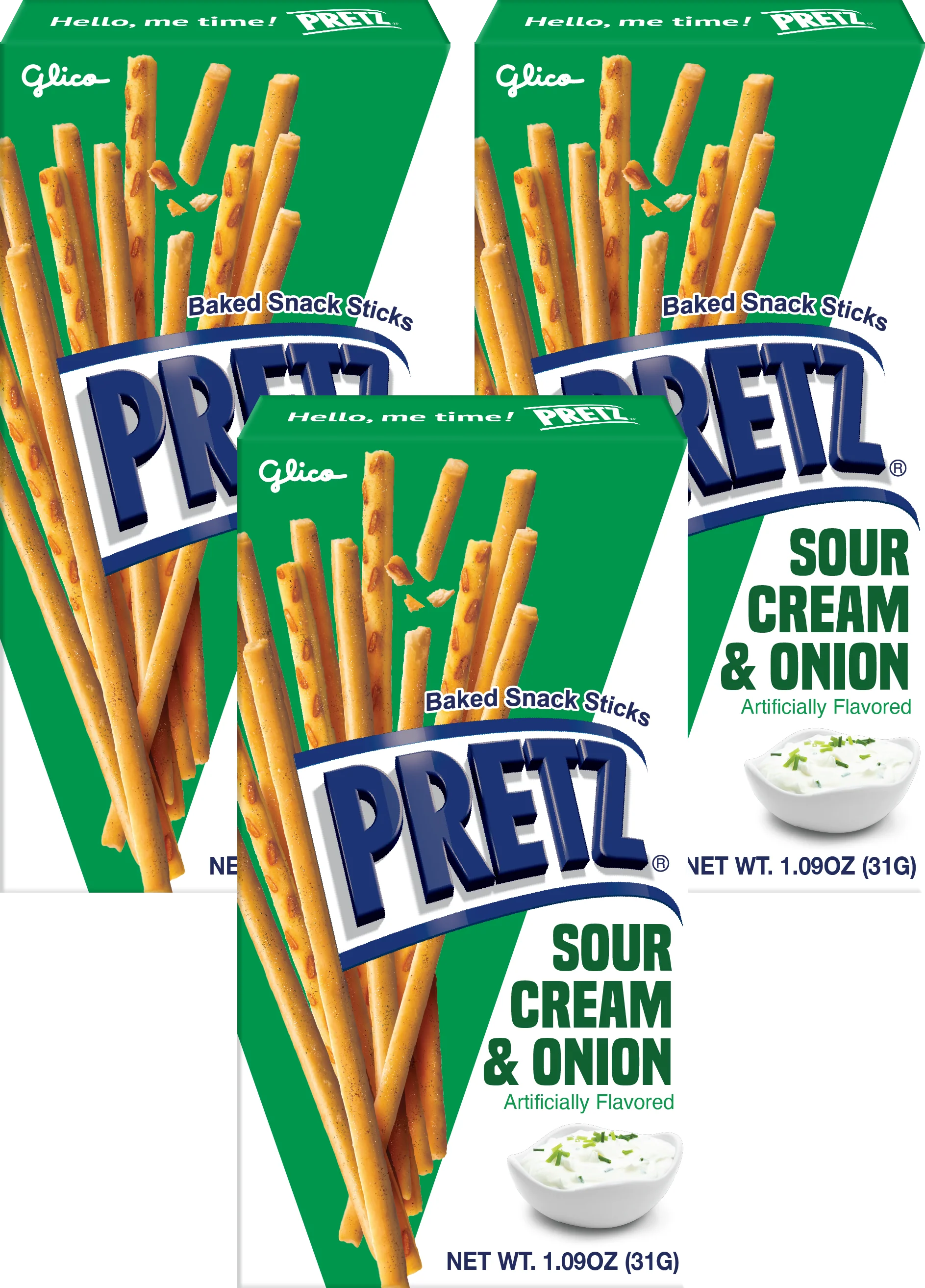 Pretz - Sour Cream and Onion Pretzels (3 Pack)