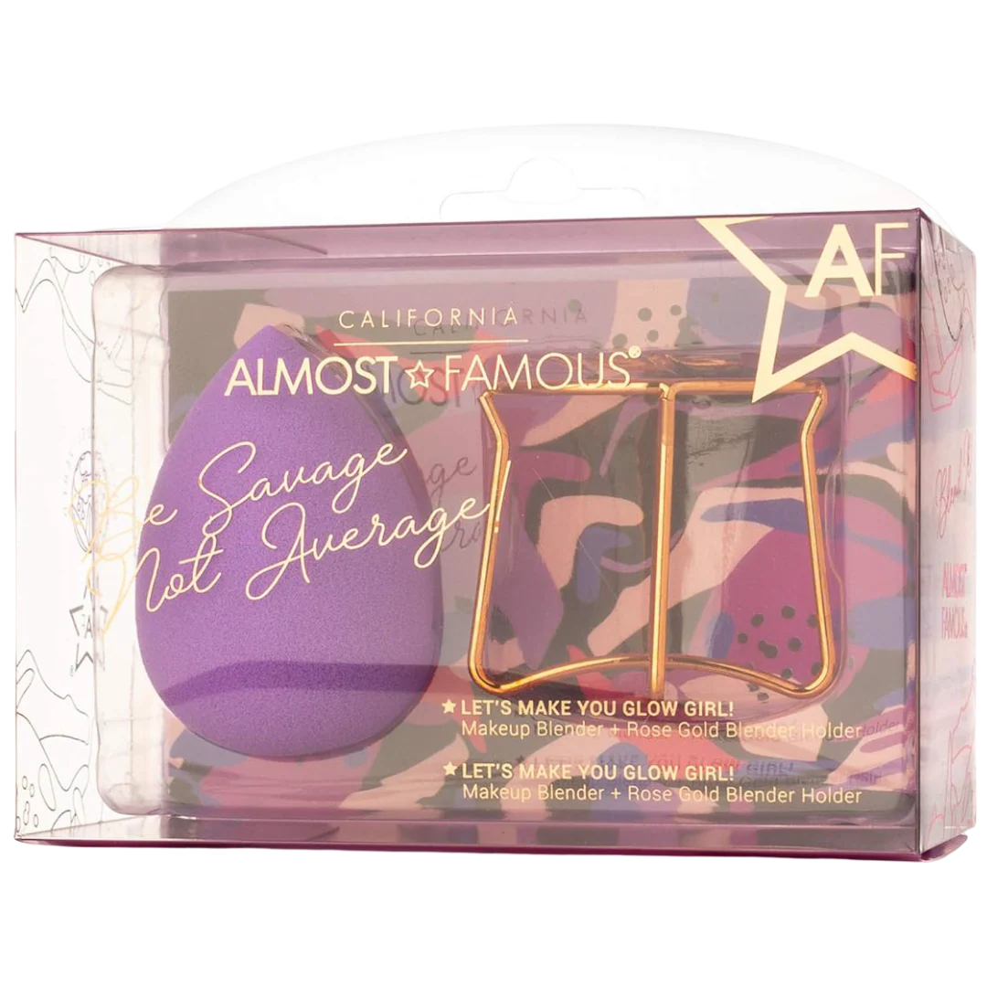 Professional Beauty Blender with Rose Gold Stand - Purple - Image 2