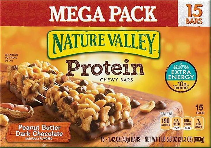 Protein Chewy Bars Family Pack - Peanut Butter Dark Chocolate (15CT)