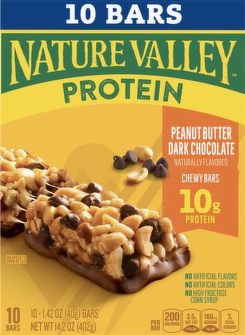 Protein Chewy Bars - Peanut Butter Dark Chocolate (10 CT)