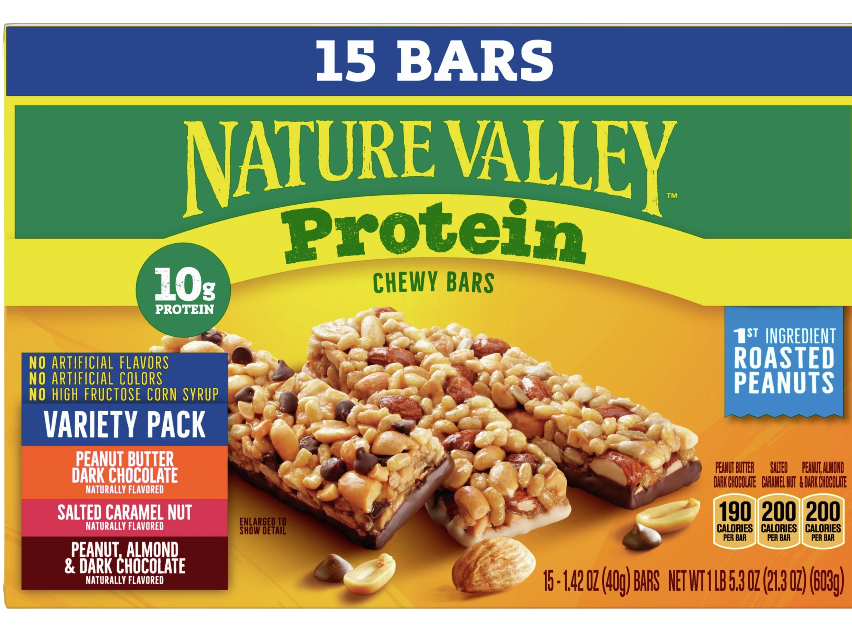 Protein Chewy Bars Variety Family Pack (15 Pack)