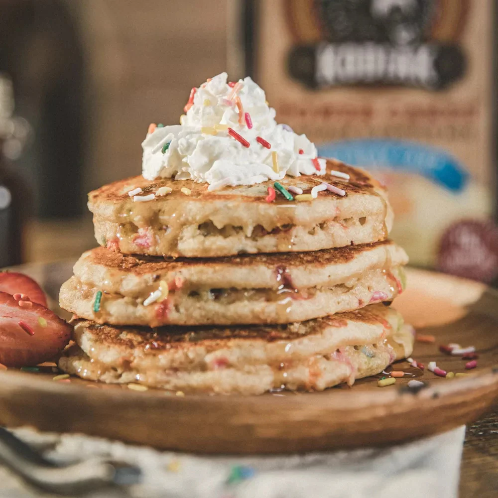 Protein-Packed Flapjack & Waffle Mix Birthday Cake - Image 2