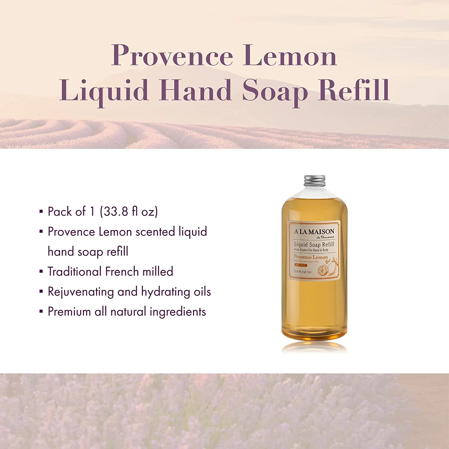Provence Lemon Liquid Hand Soap Refill - Image 2