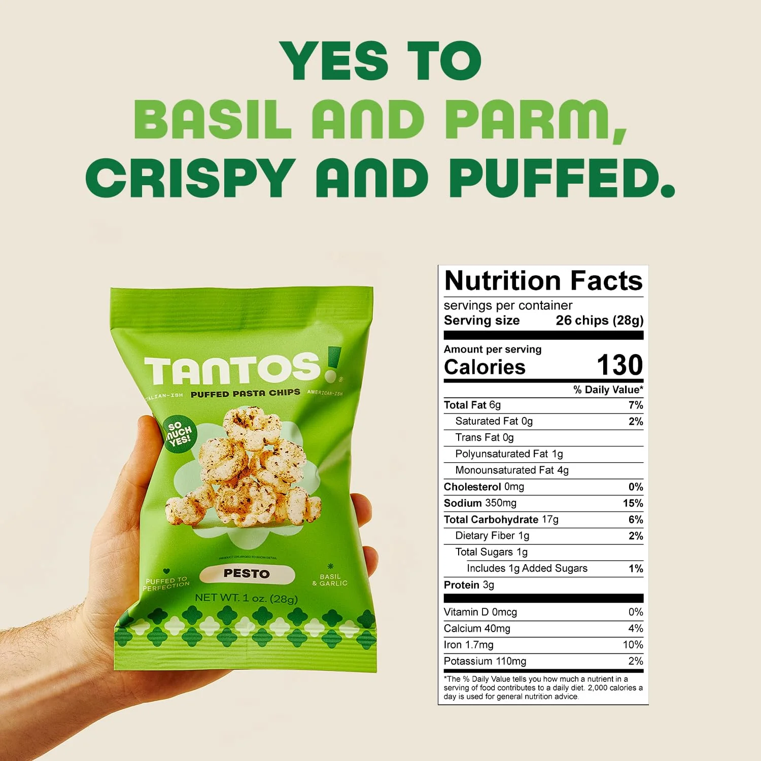 Puffed Pasta Chip - Pesto Flavor - Image 4