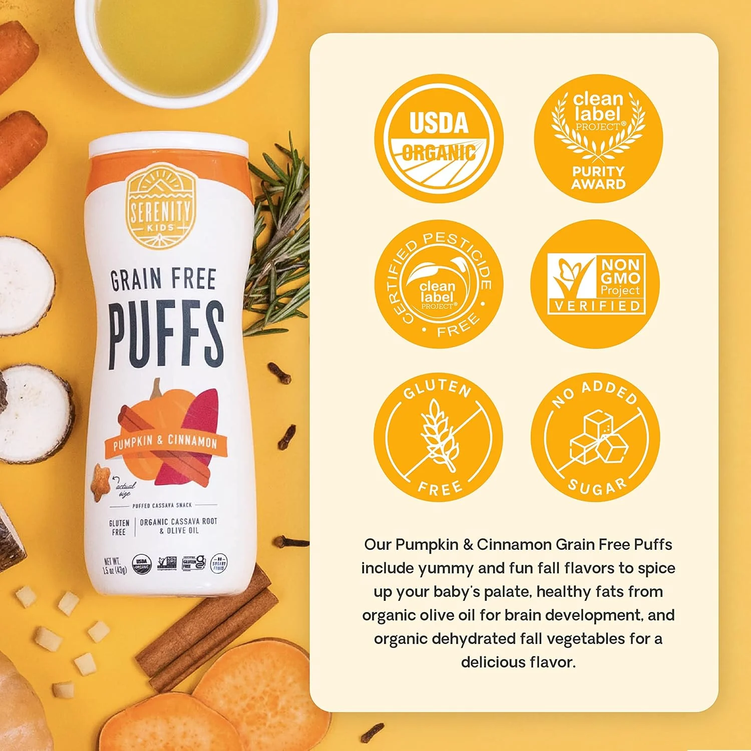 Pumpkin & Cinnamon Grain Free Puffs - Image 2