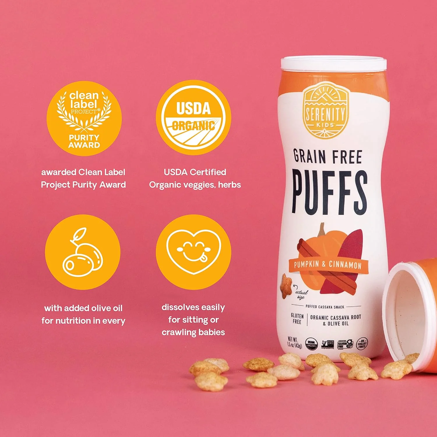 Pumpkin & Cinnamon Grain Free Puffs - Image 3