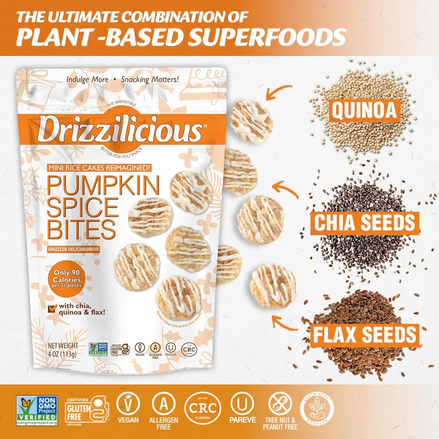 Pumpkin Spice Bites Mini Rice Cakes - Image 3