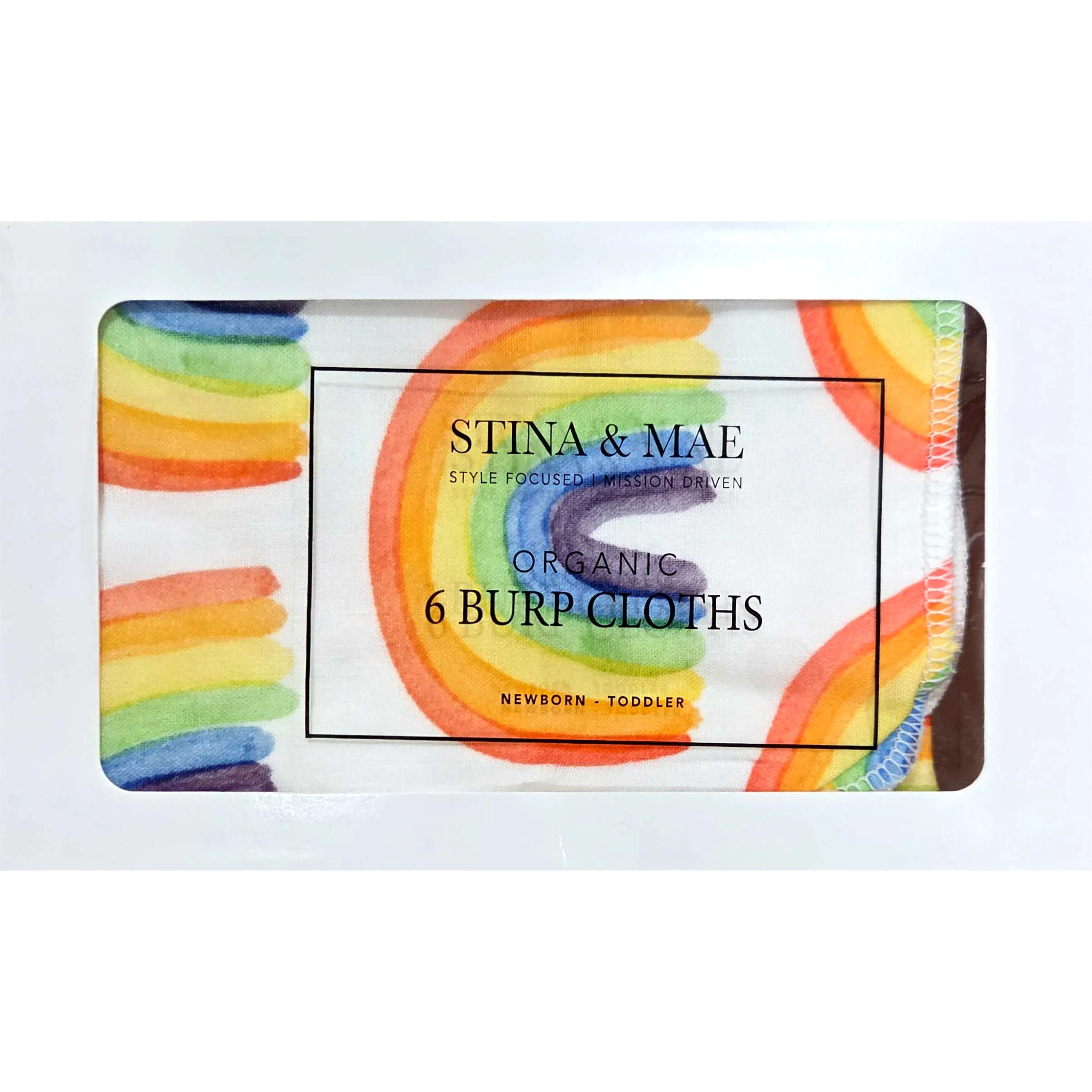 Rainbow Burp Cloths (6 CT)