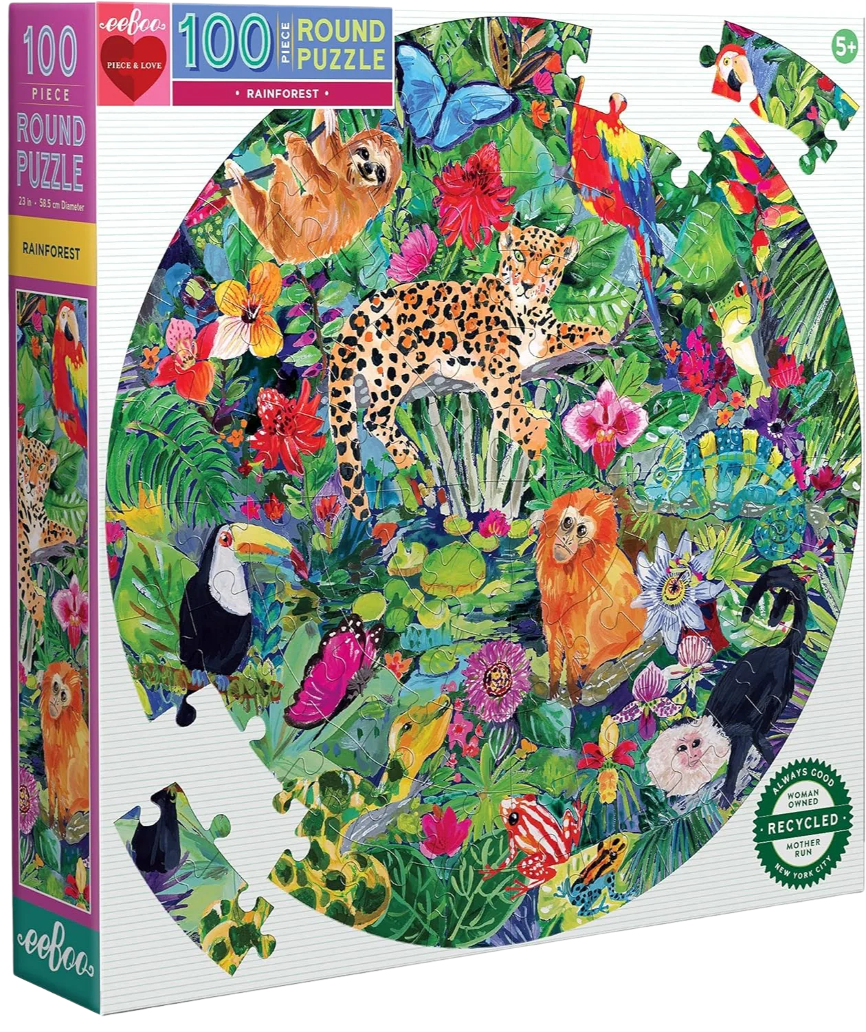 Rainforest 100-piece Round Puzzle