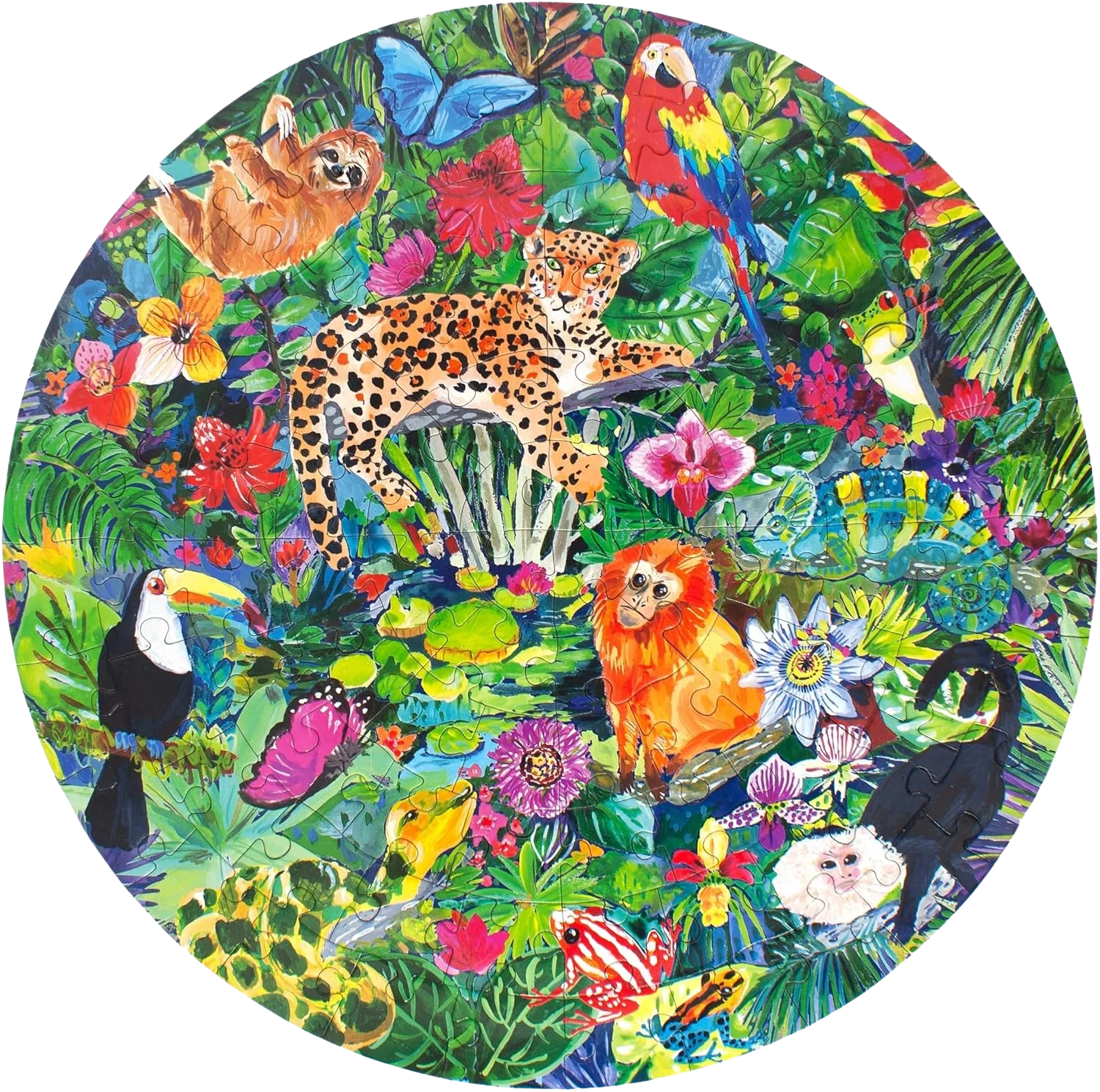 Rainforest 100-piece Round Puzzle - Image 2