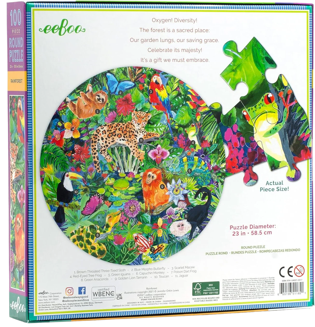 Rainforest 100-piece Round Puzzle - Image 3