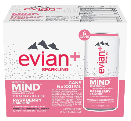 Raspberry & Ginseng Sparkling Water (11.2 Oz)