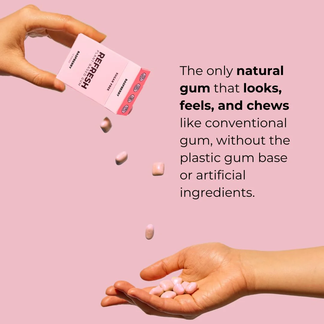 Raspberry Plant Based Gum (12 Pack) - Image 3