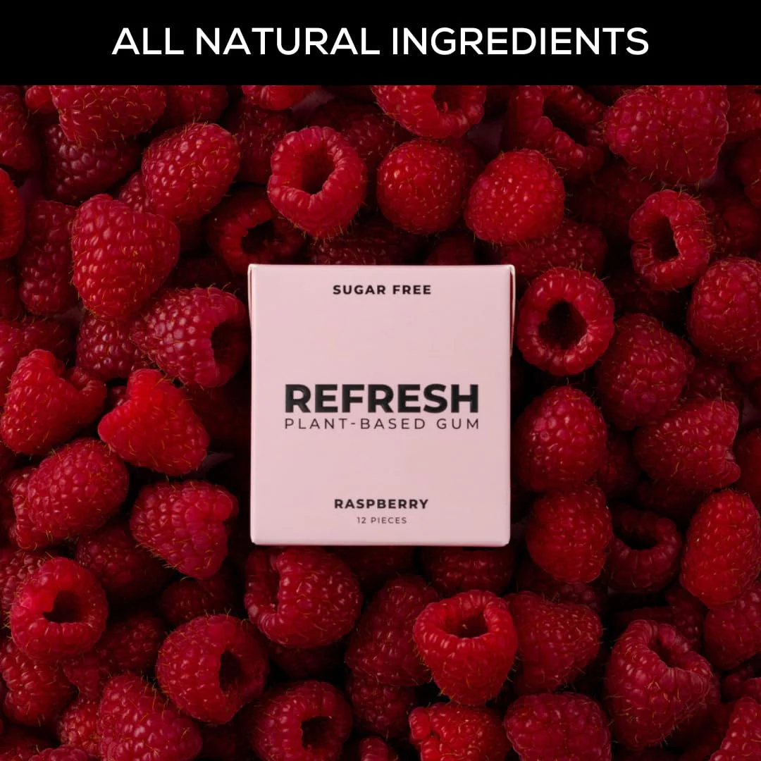 Raspberry Plant Based Gum (12 Pack) - Image 4