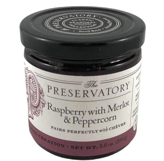 Raspberry With Merlot & Peppercorn Preserve