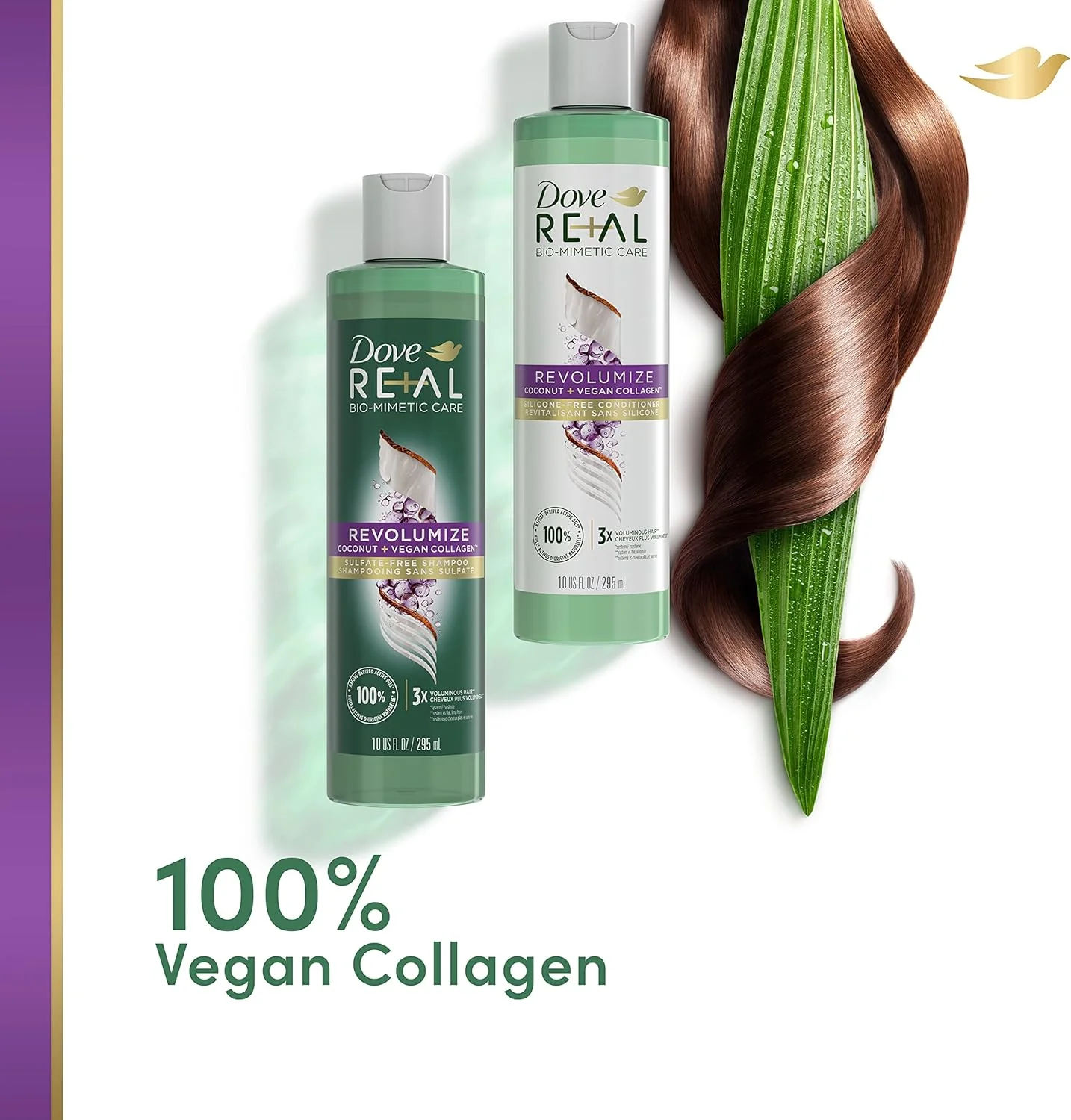 Real Conditioner Revolumize Coconut + Vegan Collagen - Image 3