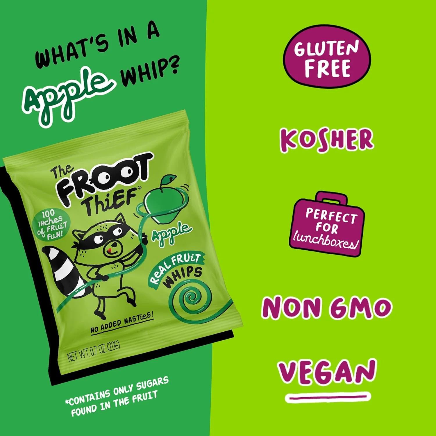 Real Fruit Snacks Apple Whips (24 Pack) - Image 4