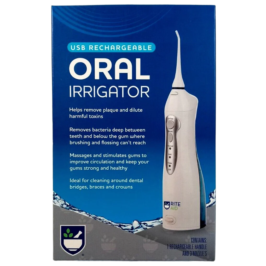 Rechargeable Oral Irrigator with 3 Nozzles
