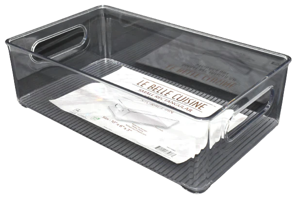 Rectangular Clear Plastic Pantry Organizer - 10x6x3