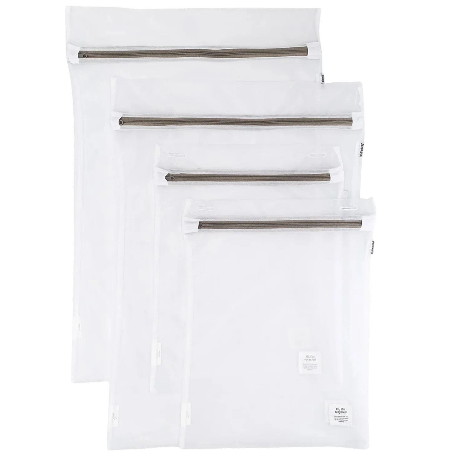 Recycled Mesh Laundry Bags - White (4 CT)