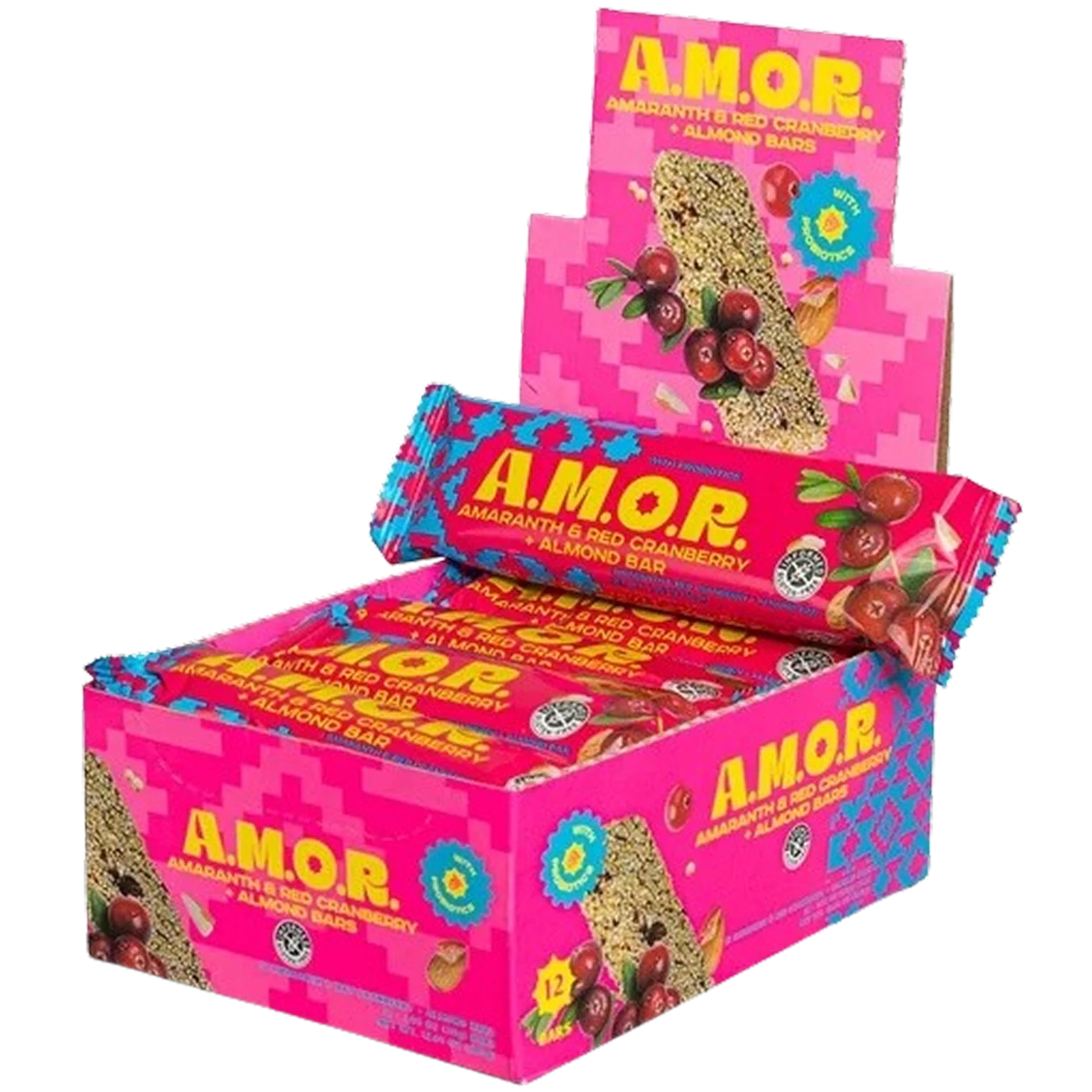 Red Cranberry & Almond Amaranth Bars (12 Pack)