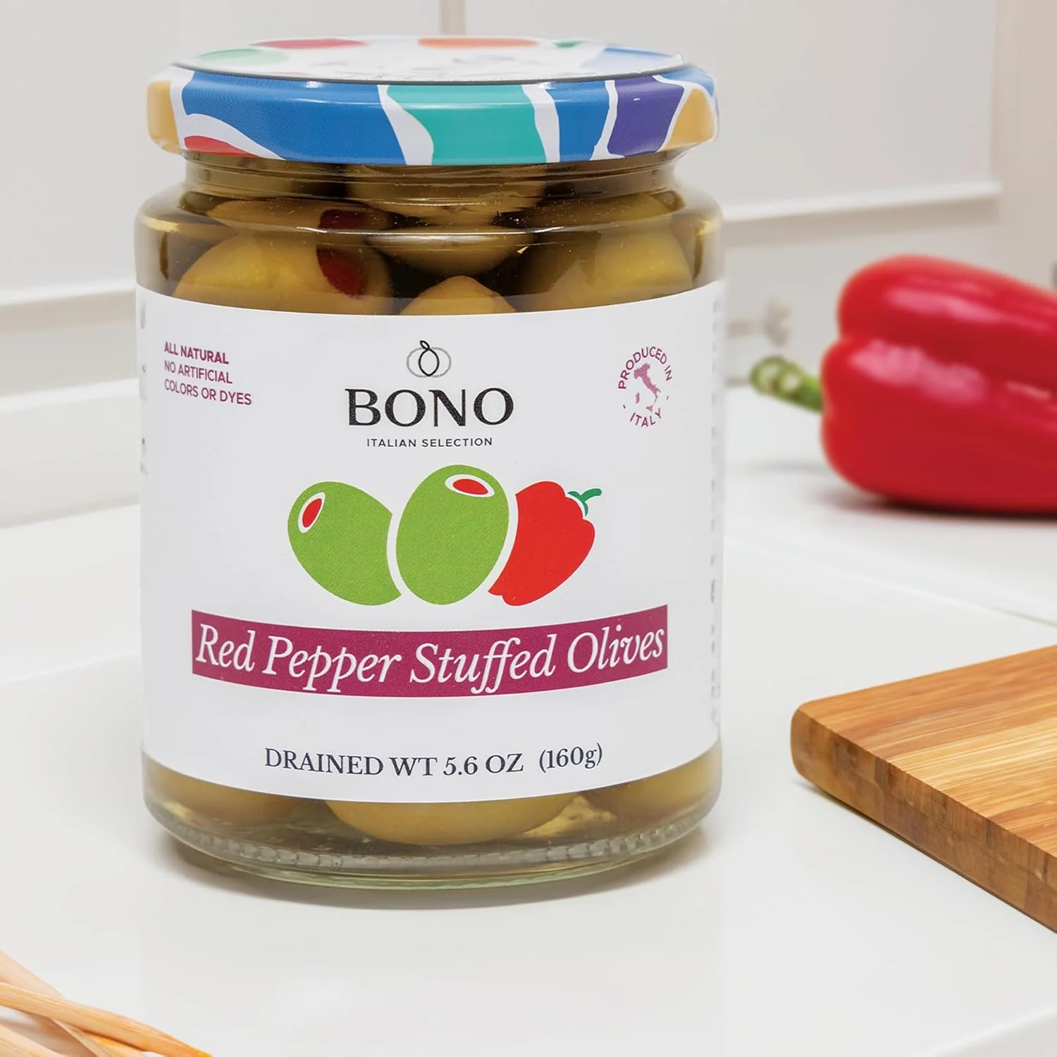Red Pepper Stuffed Olives - Image 4