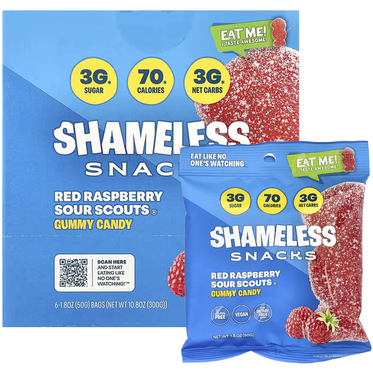 Red Raspberry Sour Scouts Gummy Candy (6 CT)