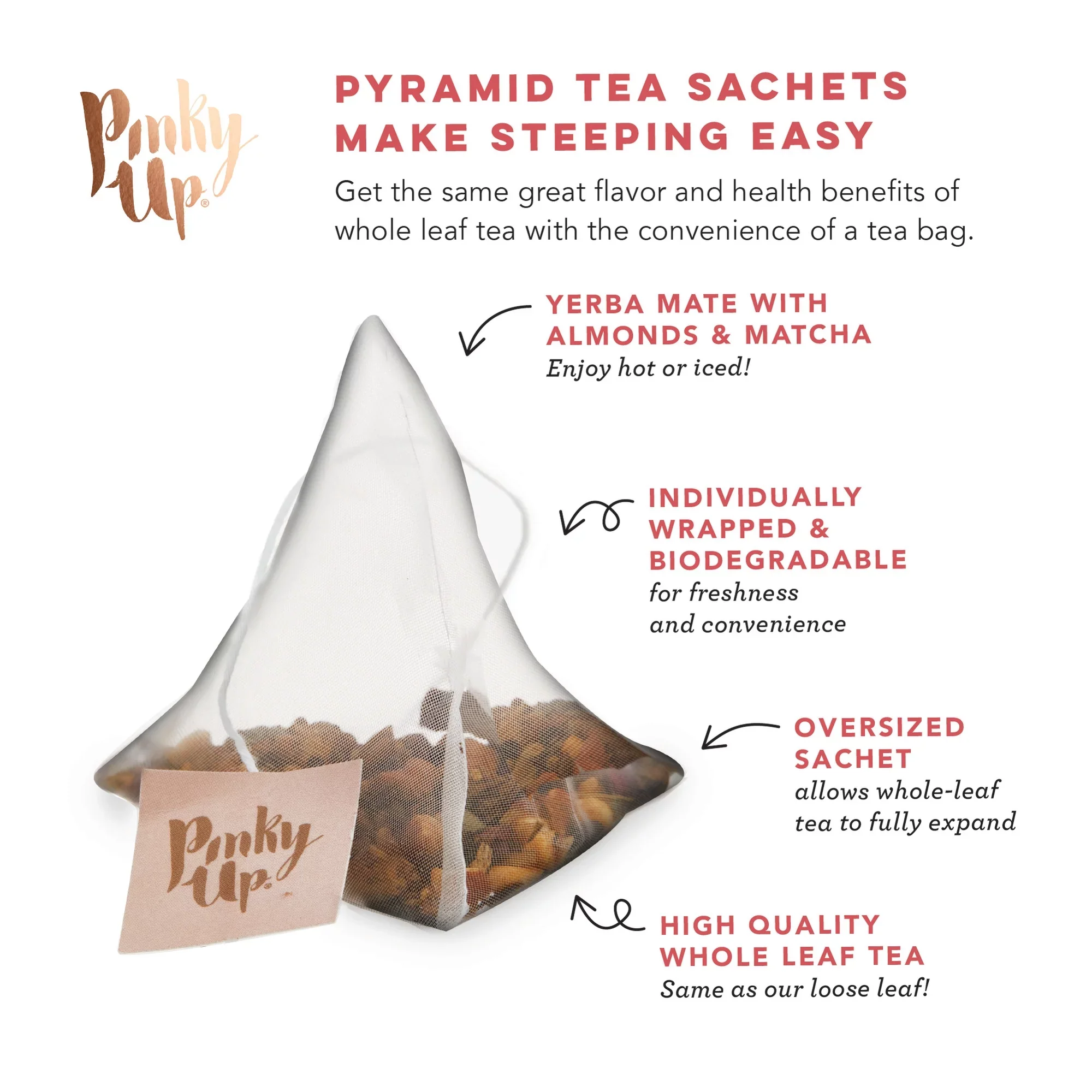 Red Velvet Cake Pyramid Tea Sachet (15 CT) - Image 3
