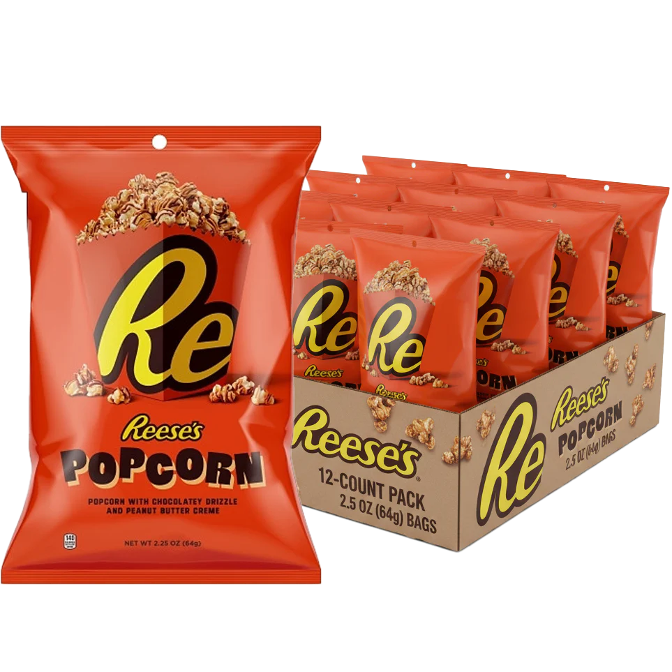 Peanut Butter Chocolate Popcorn (12 Pack)