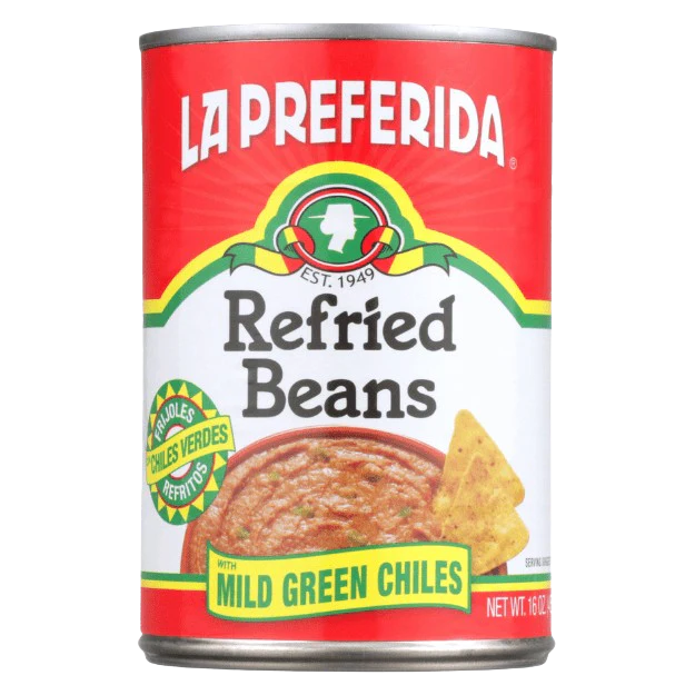 Refried Beans with Mild Green Chiles