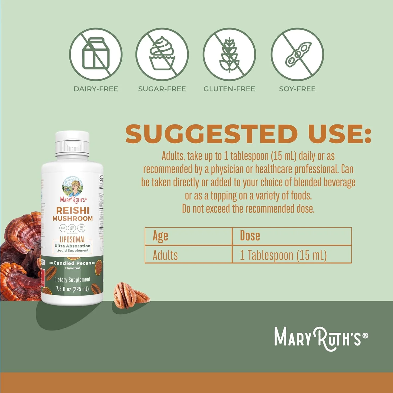 Reishi Mushroom Liposomal - Candied Pecan - Image 2