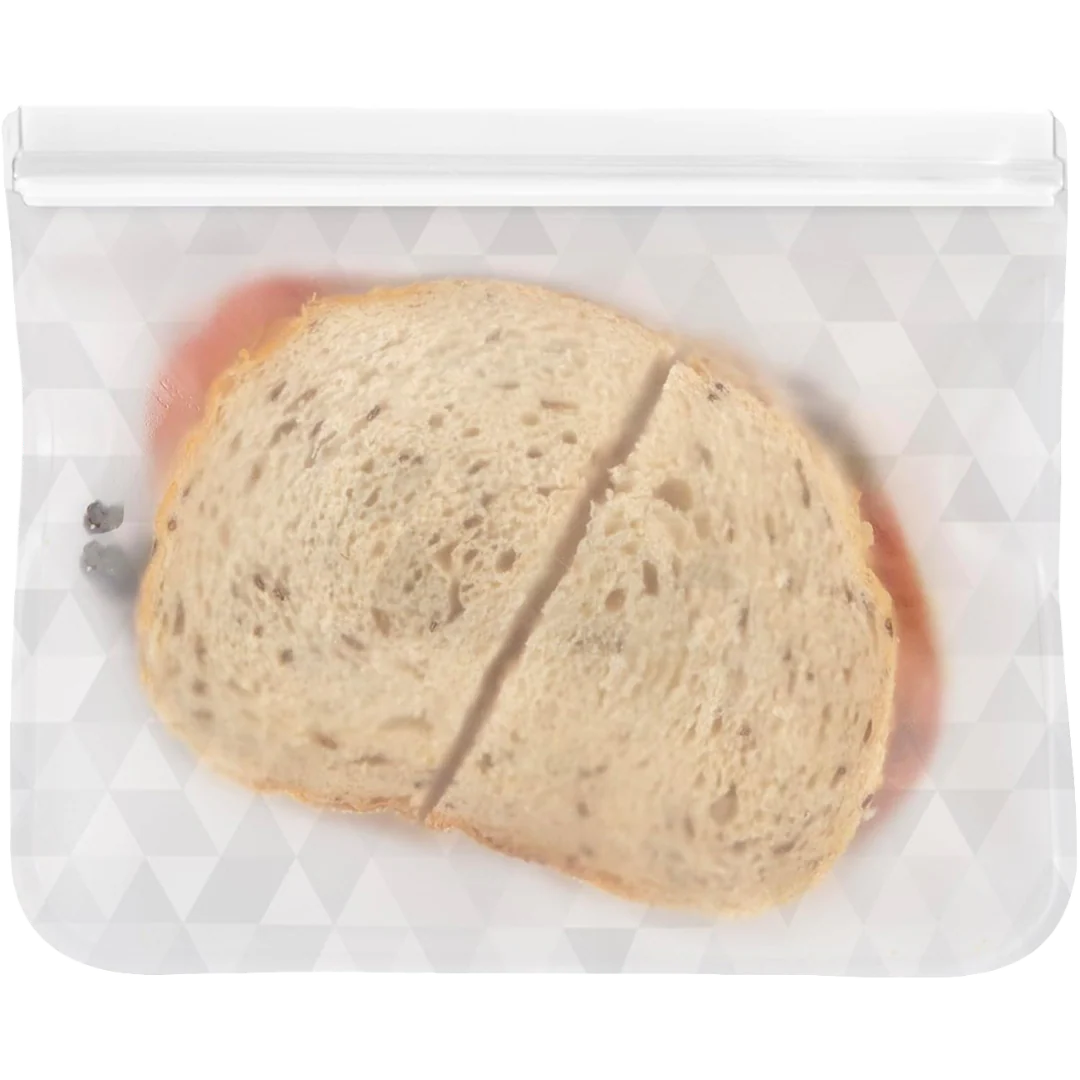 Reusable Sandwich Bags - Tonal Frost Geometric Design (6 CT) - Image 2