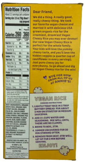 Vegan Cheesy Rice Aged Cheddar Flavor - Image 2
