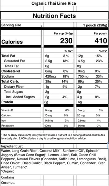 Rice Thai Lime - Image 2