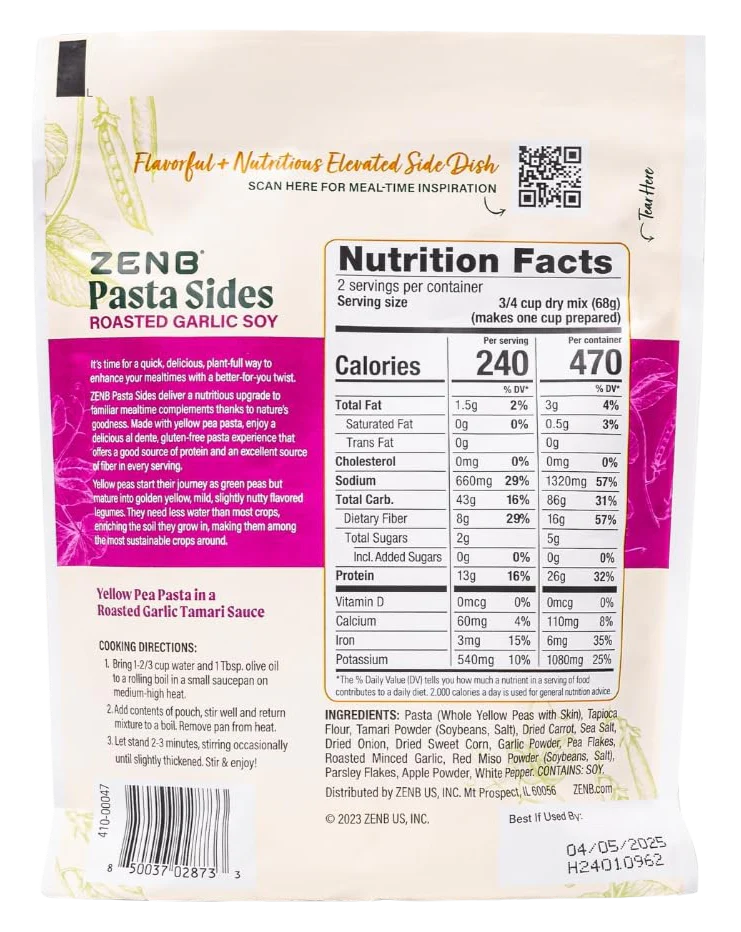 Roasted Garlic Soy Pasta Side (8 Pack) - Image 5
