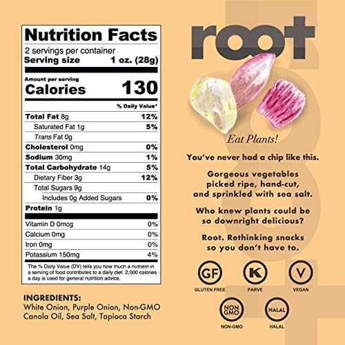 Root Foods Onion Chips - Sea Salt - Image 5